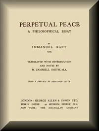 Perpetual Peace: A Philosophical Essay cover