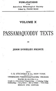 Passamaquoddy Texts — Anonymous cover