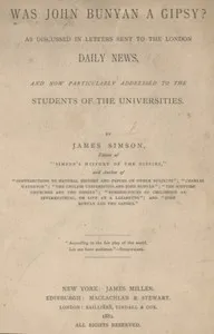Was John Bunyan a Gipsy? — James Simson cover