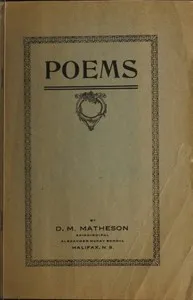 Poems — D. M. (Duncan M.) Matheson cover