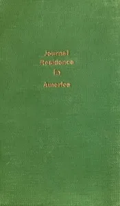 Journal of a Residence in America — Fanny Kemble cover