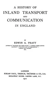 A History of Inland Transport and Communication in England — Edwin A. Pratt cover