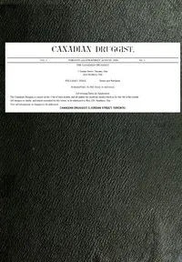 The Canadian Druggist, Vol., 1, No. 2; August, 1889 — Anonymous cover