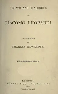 Essays and Dialogues — Giacomo Leopardi cover