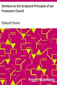 Sermons on the Scriptural Principles of our Protestant Church — Edward Hoare cover