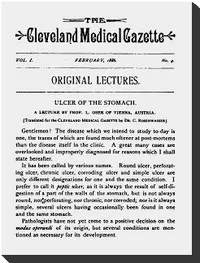 The Cleveland Medical Gazette, Vol. 1, No. 4, February 1886 — Various cover