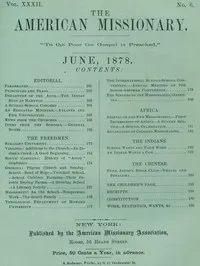 The American Missionary — Volume 32, No. 06, June, 1878 — Various cover