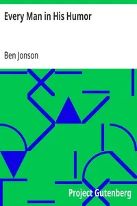 Every Man in His Humor — Ben Jonson cover