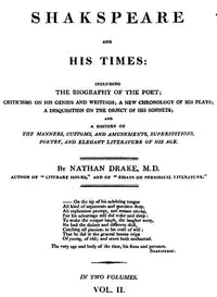 Shakspeare and His Times [Vol. 2 of 2]: Including the Biography of the Poet; criticisms on his genius and writings; a new chronology of his plays; a disquisition on the on the object of his sonnets; and a history of the manners, customs, and amusemen — Nathan Drake cover