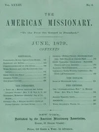 The American Missionary — Volume 33, No. 06, June, 1879 — Various cover