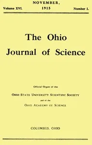 The Ohio Journal of Science, Vol. XVI, No. 1, November 1915 cover