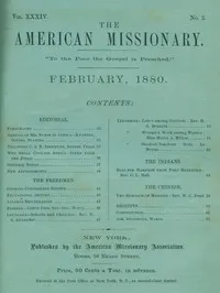 The American Missionary — Volume 34, No. 02, February, 1880 cover
