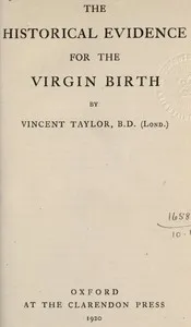 The Historical Evidence for the Virgin Birth cover