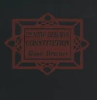 The New German Constitution cover