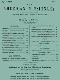 American Missionary, Vol. XXXIV., No. 5, May 1880 cover