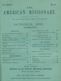 The American Missionary — Volume 34, No. 10, October, 1880 cover