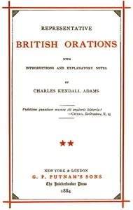 Representative British Orations Volume 2 (of 4): With Introductions and Explanatory Notes — Anonymous cover