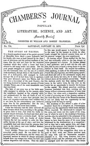 Chambers's Journal of Popular Literature, Science, and Art, No. 734, January 19, 1878 — Various cover