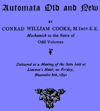 Automata Old and New — Conrad William Cooke cover
