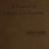 Manual of Library Cataloguing cover