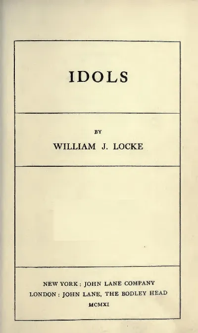 Idols — William John Locke cover
