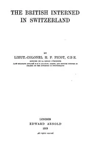 The British Interned in Switzerland — Henry Philip Picot cover