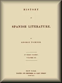 History of Spanish Literature, vol. 3 (of 3) cover