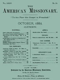 The American Missionary — Volume 35, No. 10, October, 1881 — Various cover