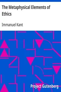 The Metaphysical Elements of Ethics — Immanuel Kant cover