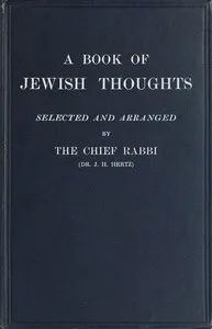 A Book of Jewish Thoughts — Anonymous cover