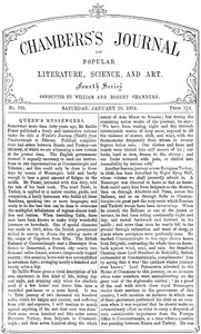 Chambers's Journal of Popular Literature, Science, and Art, No. 735, January 26, 1878 cover