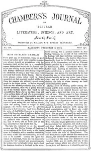 Chambers's Journal of Popular Literature, Science, and Art, No. 736, February 2, 1878 — Various cover