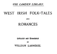 West Irish Folk-Tales and Romances — Anonymous cover