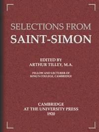 Selections from Saint-Simon cover