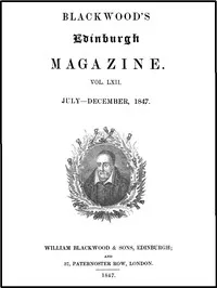 Blackwood's Edinburgh Magazine, Volume LXII., No. 381, July, 1847 — Various cover