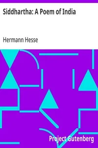 Siddhartha: A Poem of India — Hermann Hesse cover