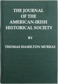 The journal of the American-Irish Historical Society, Vol. II, 1899 — Various cover
