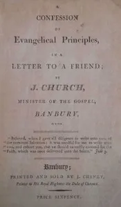 A Confession of Evangelical Principles: in a letter to a friend — J. (John) Church cover