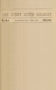 The Sunny South Oölogist. Vol. 1, No. 2 — Various cover