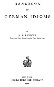 Handbook of German Idioms — Marcus Bachman Lambert cover