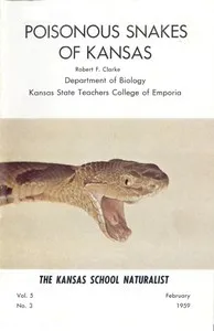 Poisonous Snakes of Kansas — Robert F. (Robert Francis) Clarke cover