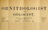 The Ornithologist and Oölogist. Vol. VIII, No. 11, November, 1883: Birds: Their Nests and Eggs cover