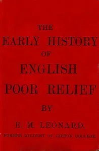 The Early History of English Poor Relief cover