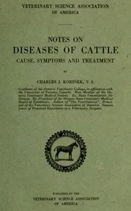 Notes on Diseases of Cattle: Cause, Symptoms and Treatment cover