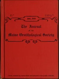 The Journal of the Maine Ornithological Society, Vol. XI. No. 2 cover