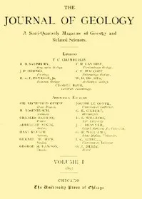 The Journal of Geology, January-February 1893: A Semi-Quarterly Magazine of Geology and Related Sciences — Various cover