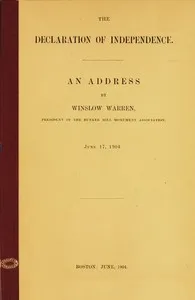 The Declaration of Independence: An Address — Winslow Warren cover