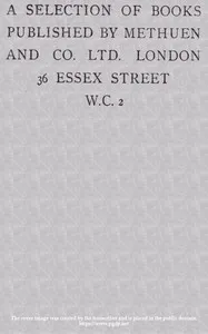 A Selection of Books Published by Methuen and Co. Ltd. London, June 1919. — Methuen & Co. cover