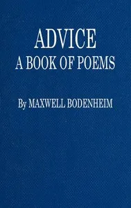Advice: A Book of Poems — Maxwell Bodenheim cover