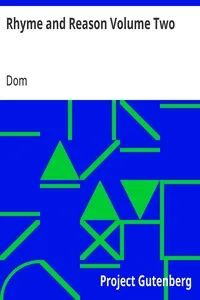 Rhyme and Reason Volume Two — Dom cover